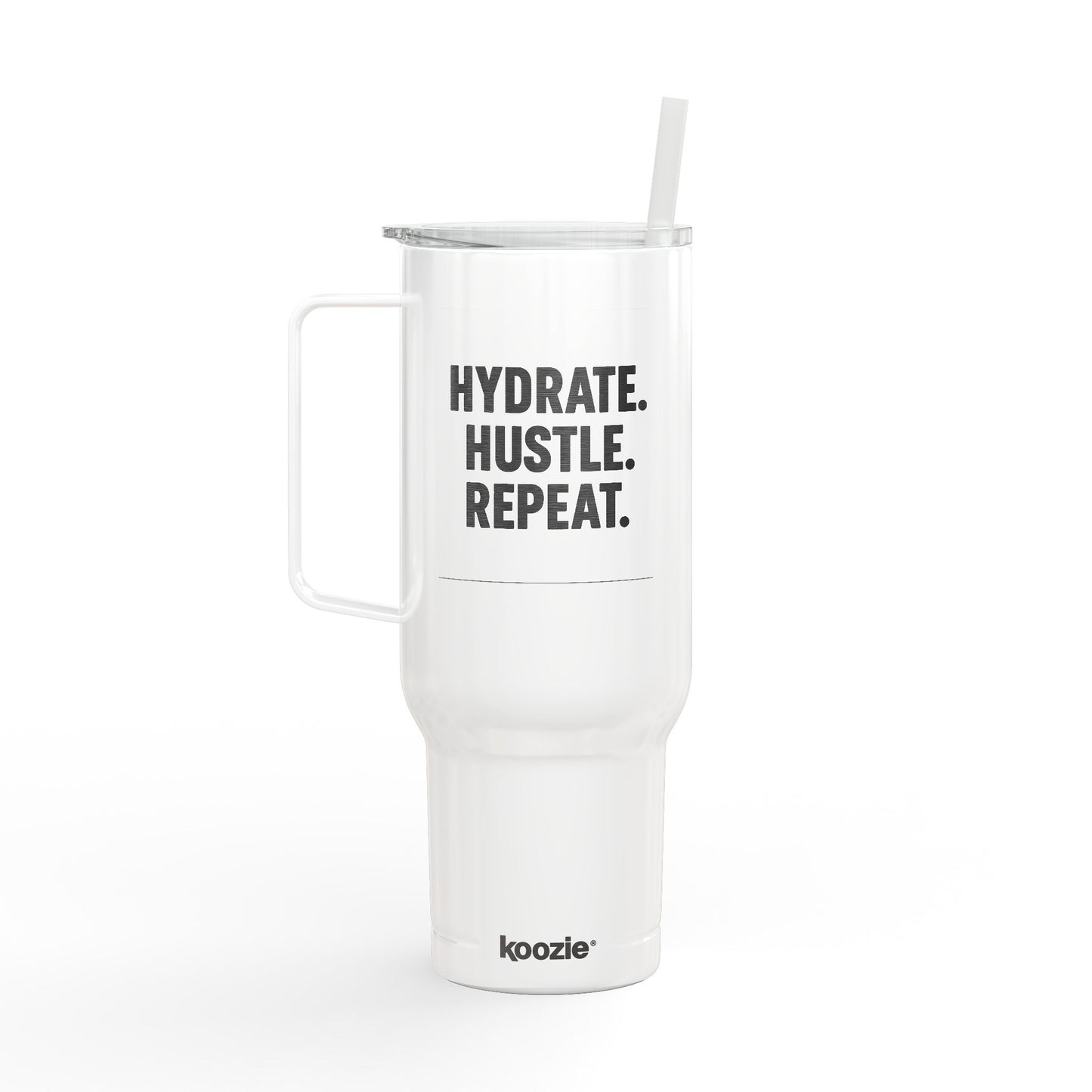 Engraved Insulated Tumbler – Hydrate, Hustle, Repeat | Personalized 40oz Travel Mug for Fitness Lovers, Office, Gifts, Outdoors