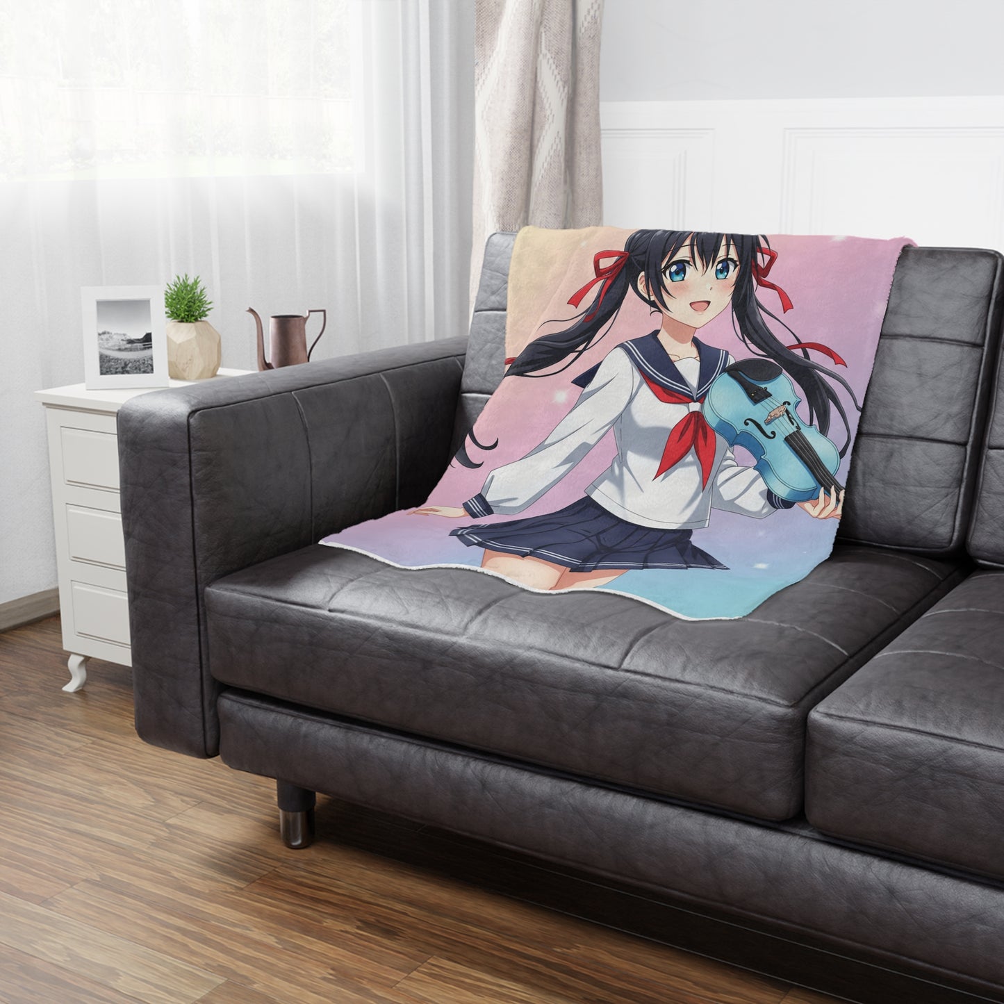Charming Minky Blanket - Cozy Anime Vibes, Perfect Gift for Fans, Soft Blanket for Kids, Snuggly Throw for Any Occasion, Cute Decor