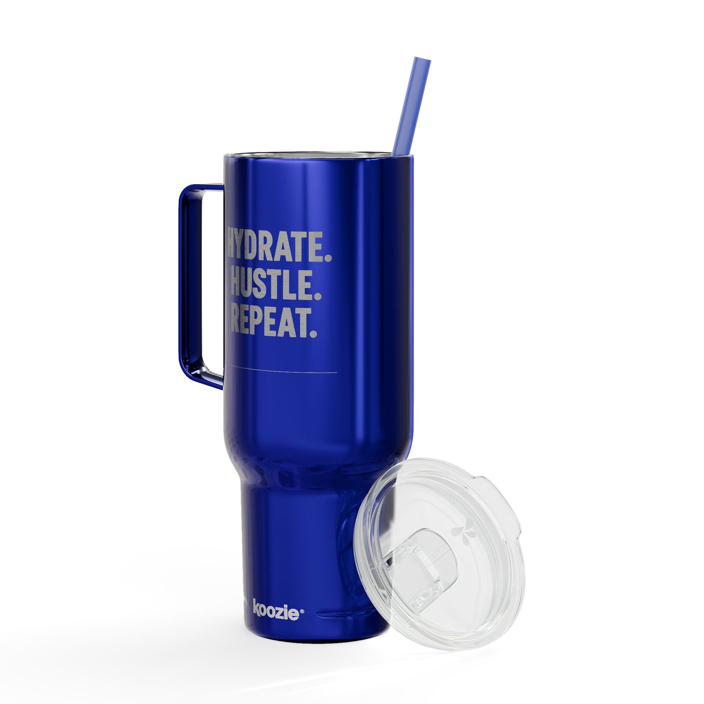 Engraved Insulated Tumbler – Hydrate, Hustle, Repeat | Personalized 40oz Travel Mug for Fitness Lovers, Office, Gifts, Outdoors