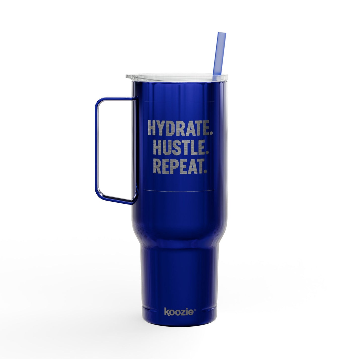 Engraved Insulated Tumbler – Hydrate, Hustle, Repeat | Personalized 40oz Travel Mug for Fitness Lovers, Office, Gifts, Outdoors