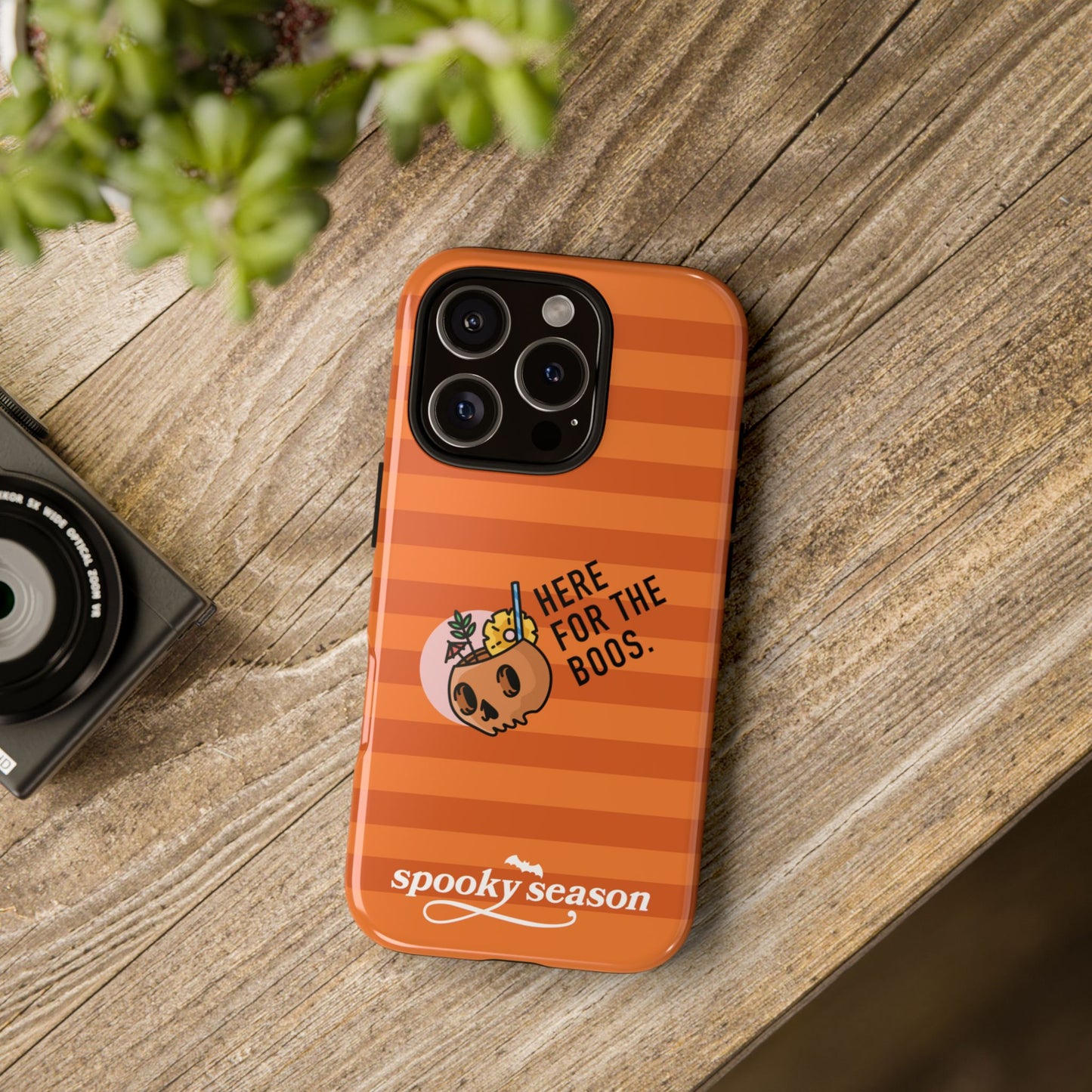Spooky Season Phone Case, Here for the Boos, Trick or Treat Gifts, Fun Pumpkin Design