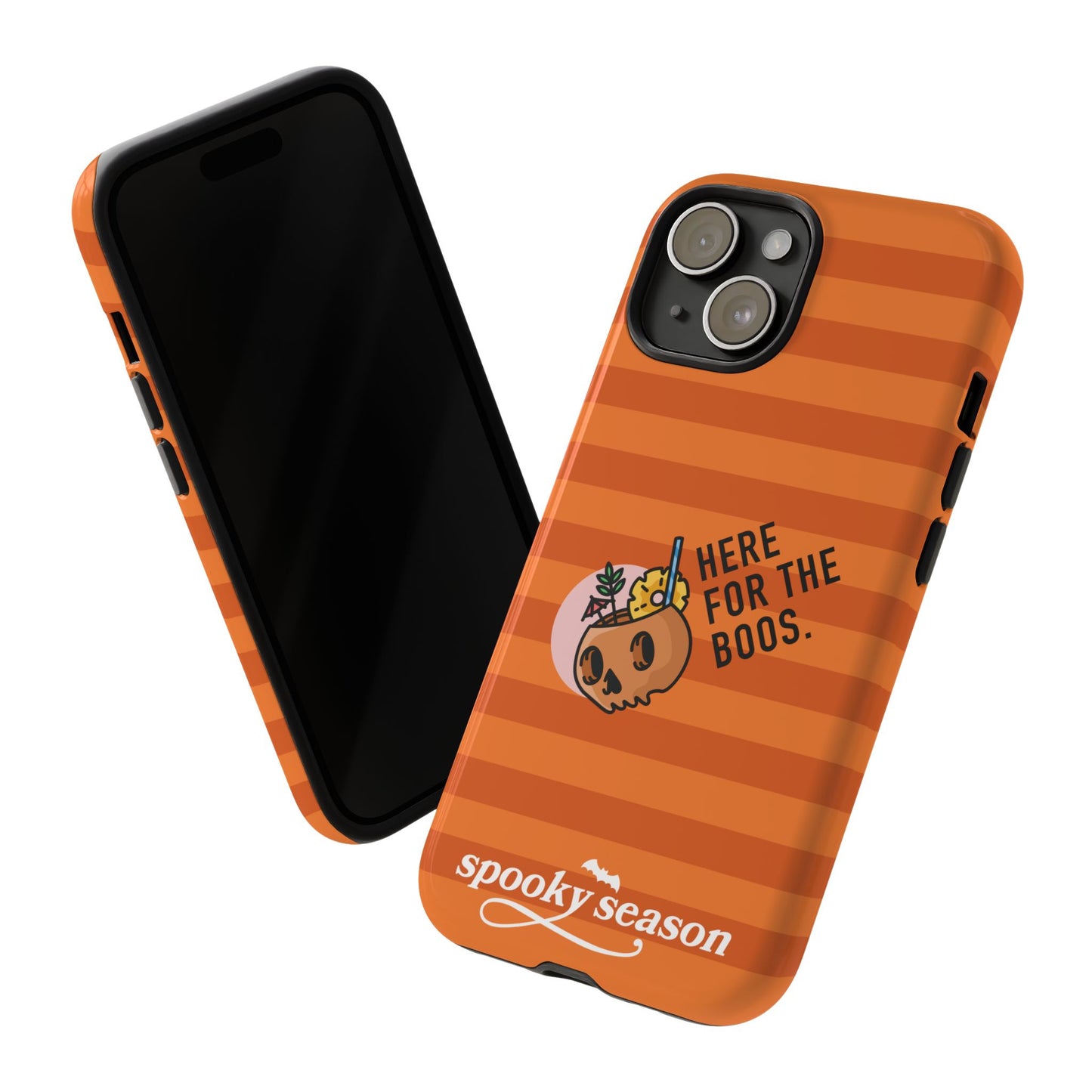 Spooky Season Phone Case, Here for the Boos, Trick or Treat Gifts, Fun Pumpkin Design