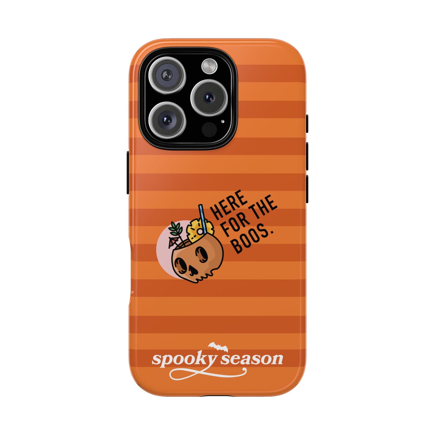 Spooky Season Phone Case, Here for the Boos, Trick or Treat Gifts, Fun Pumpkin Design
