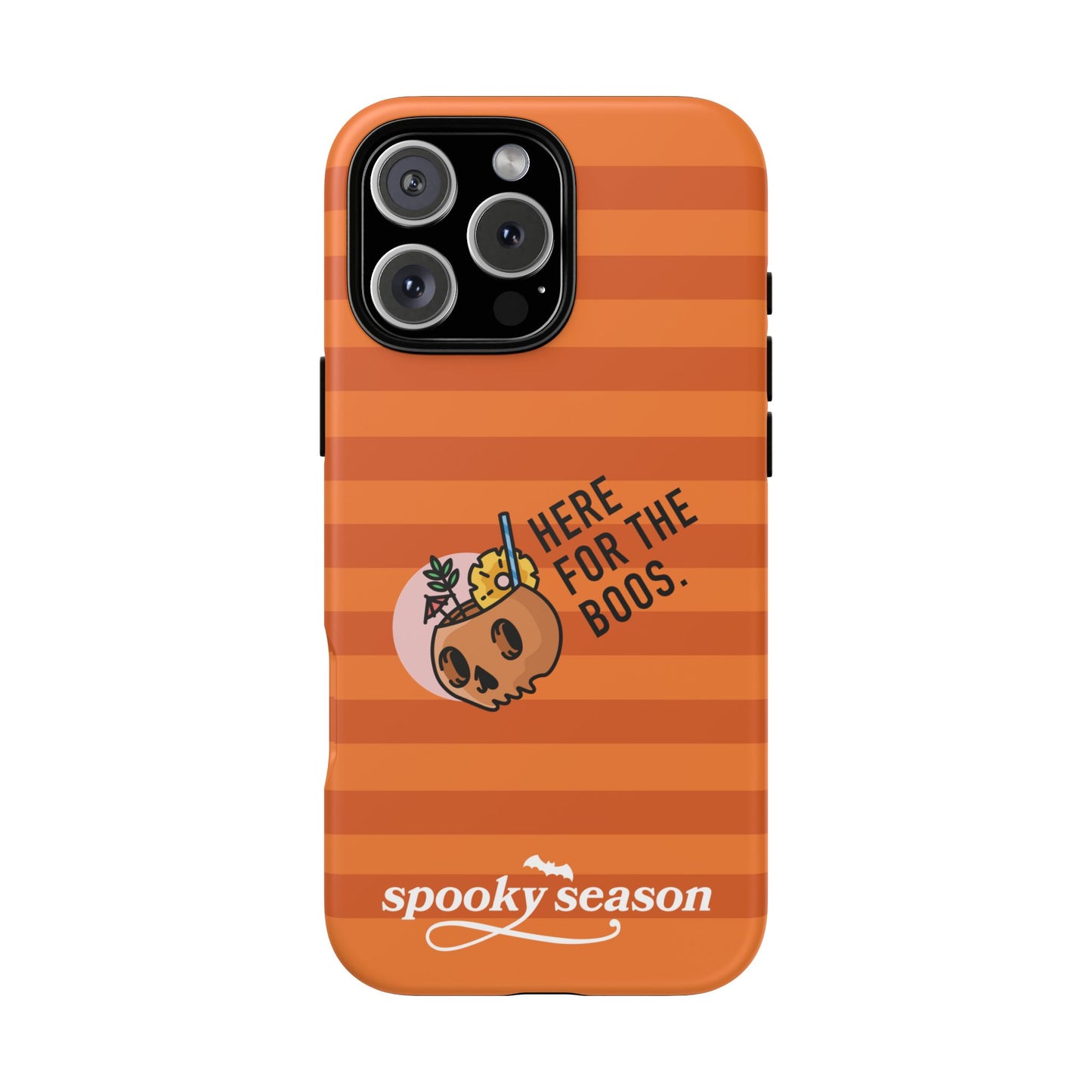 Spooky Season Phone Case, Here for the Boos, Trick or Treat Gifts, Fun Pumpkin Design