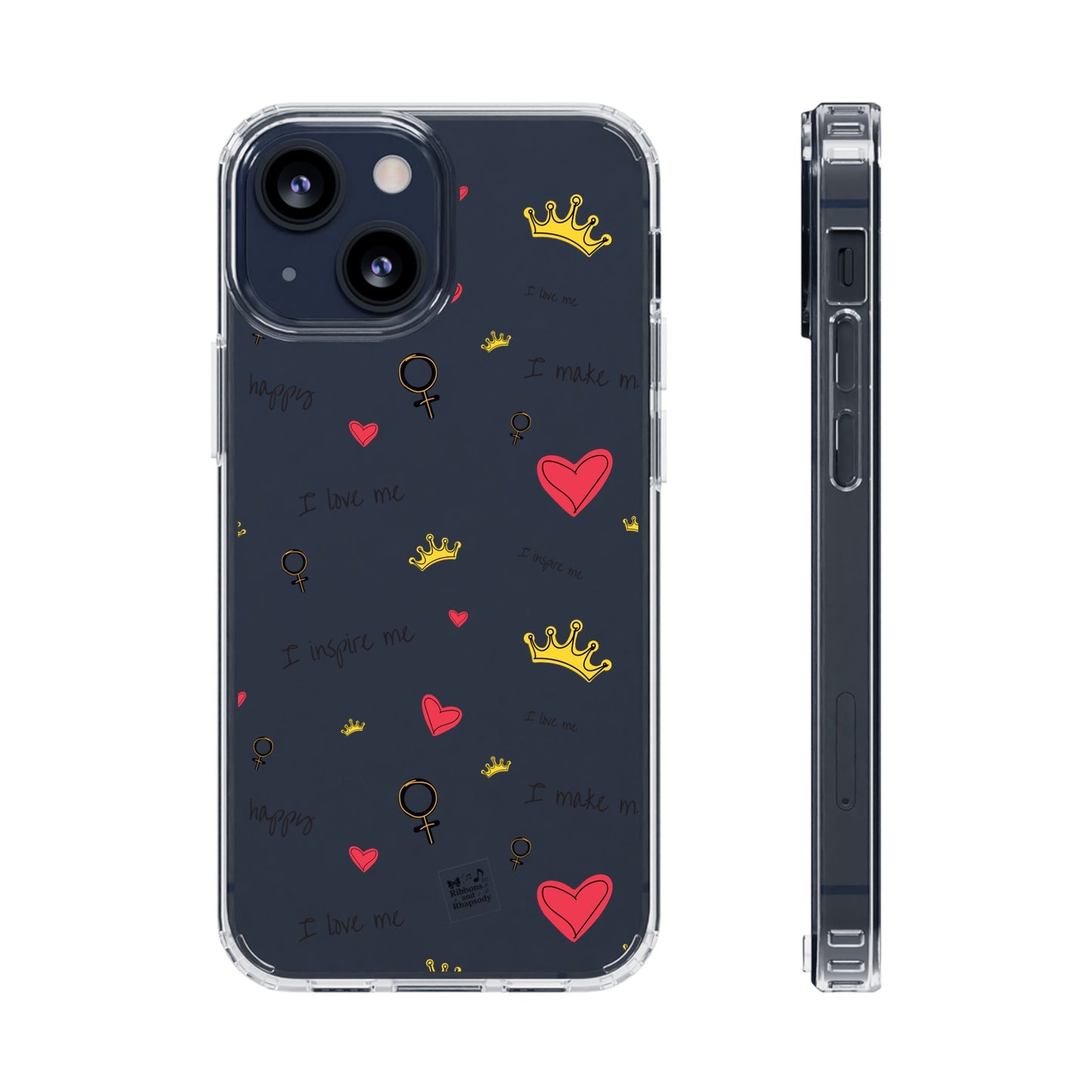 Phone Case - Cute Girly Clear Design