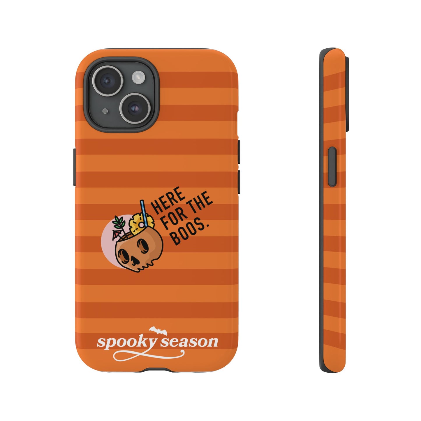 Spooky Season Phone Case, Here for the Boos, Trick or Treat Gifts, Fun Pumpkin Design