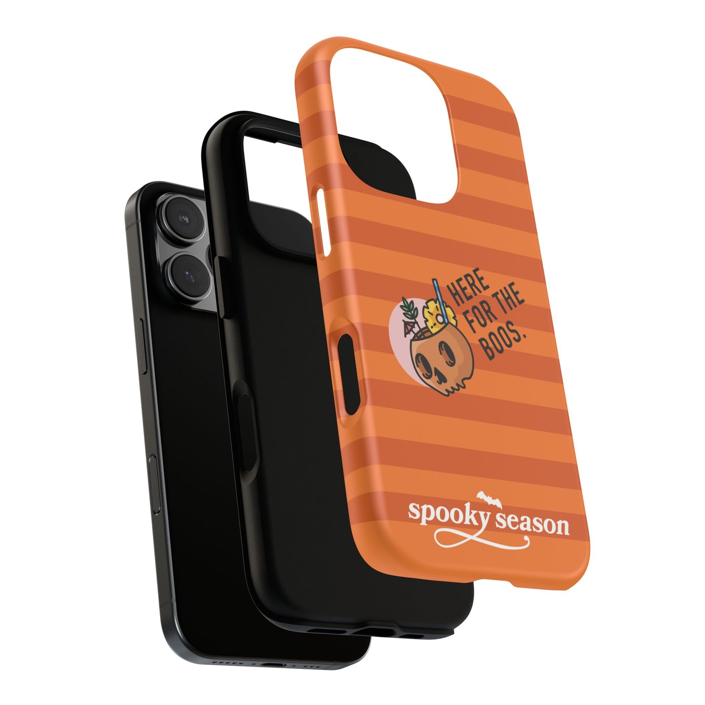 Spooky Season Phone Case, Here for the Boos, Trick or Treat Gifts, Fun Pumpkin Design