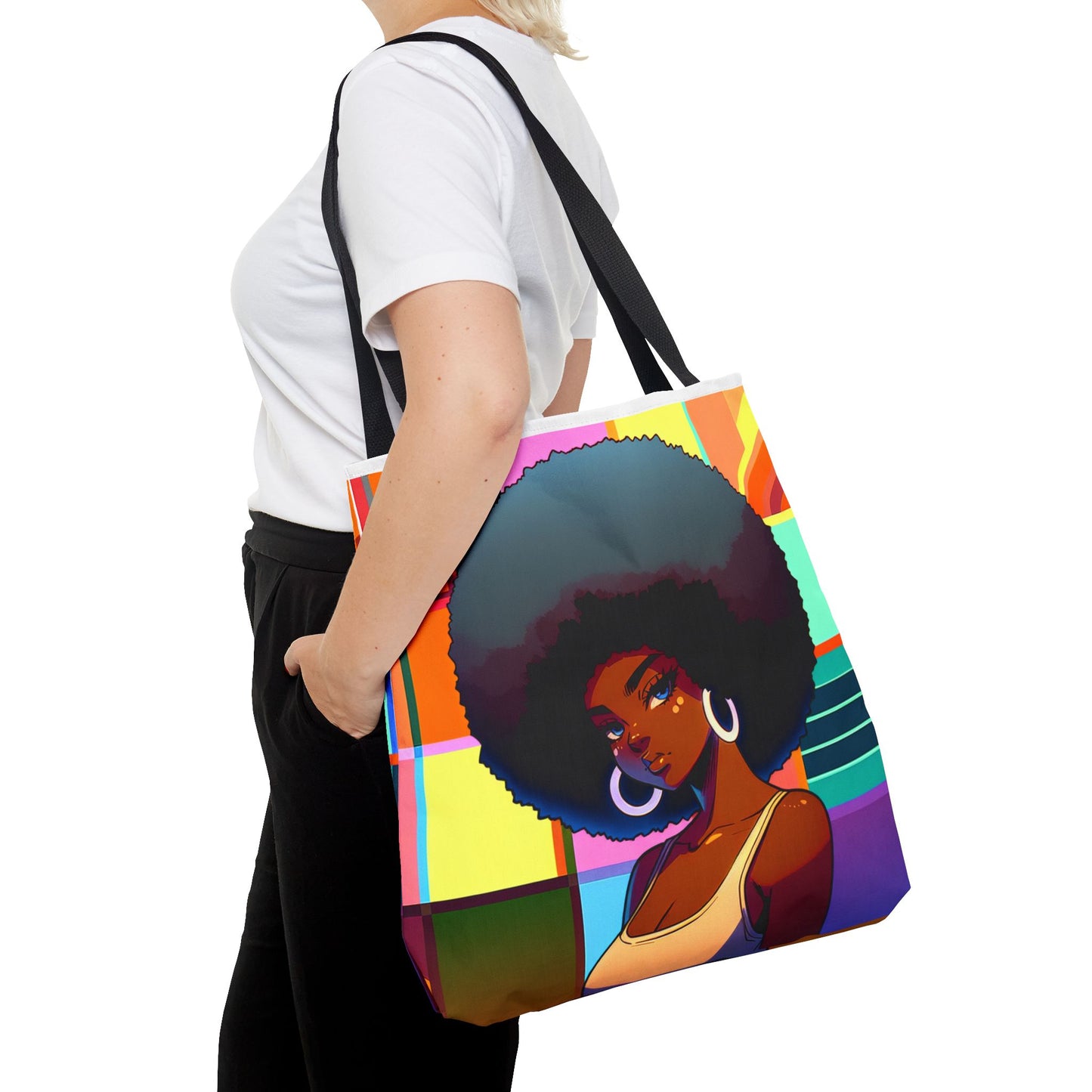 Vibrant Afro-Inspired Art Tote Bag | Stylish Eco-Friendly