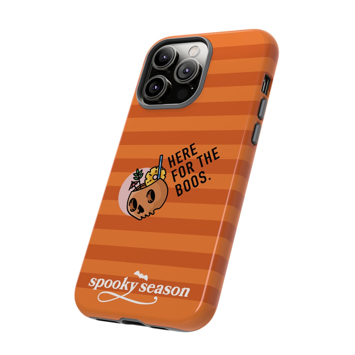 Spooky Season Phone Case, Here for the Boos, Trick or Treat Gifts, Fun Pumpkin Design