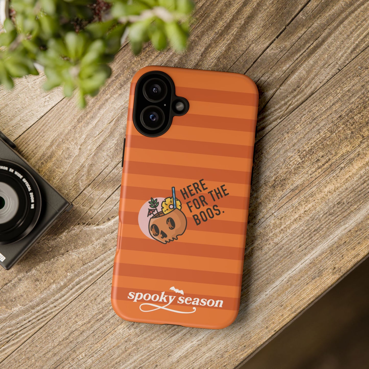 Spooky Season Phone Case, Here for the Boos, Trick or Treat Gifts, Fun Pumpkin Design