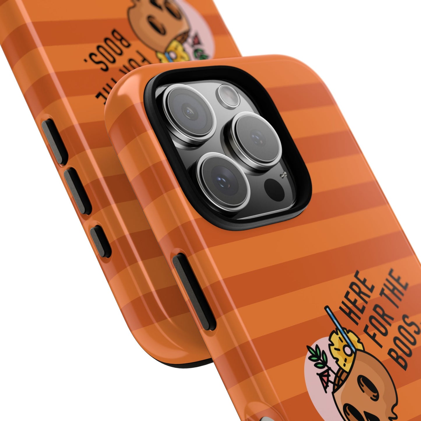 Spooky Season Phone Case, Here for the Boos, Trick or Treat Gifts, Fun Pumpkin Design