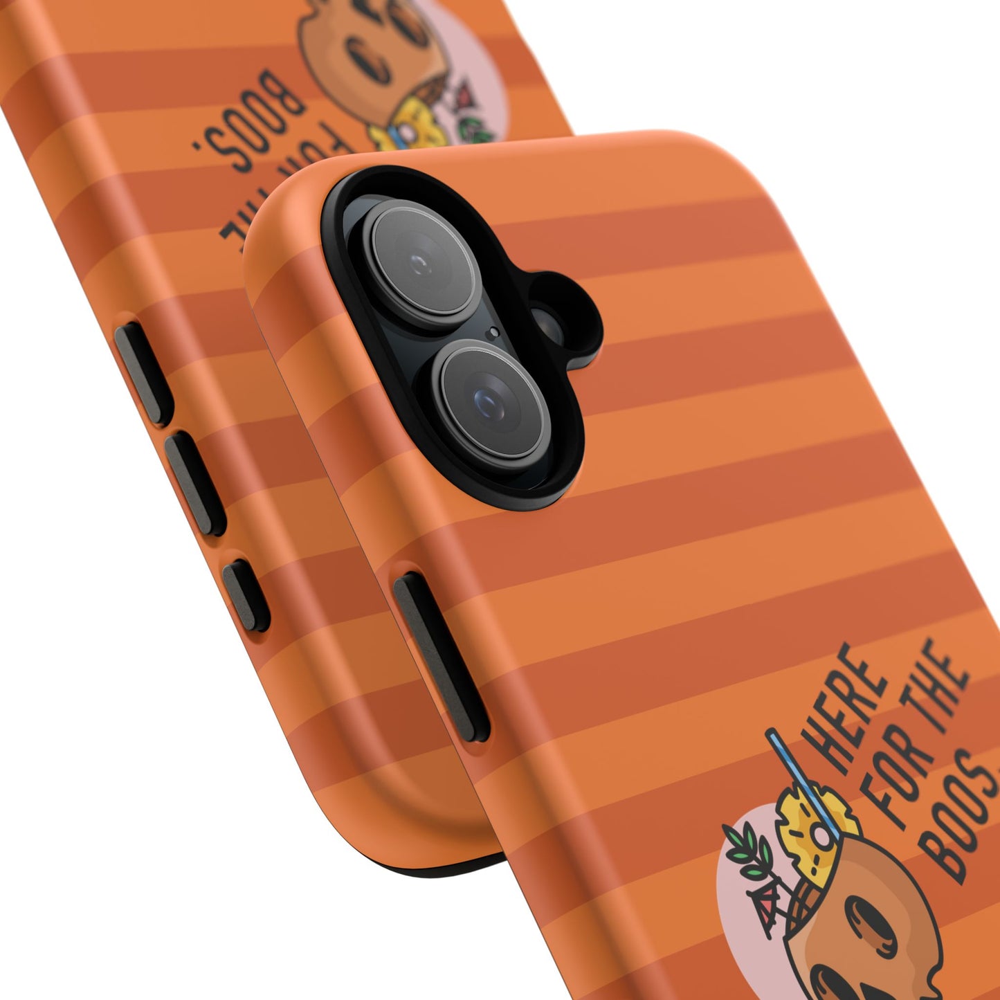 Spooky Season Phone Case, Here for the Boos, Trick or Treat Gifts, Fun Pumpkin Design