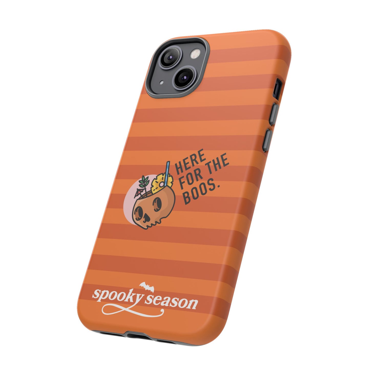 Spooky Season Phone Case, Here for the Boos, Trick or Treat Gifts, Fun Pumpkin Design