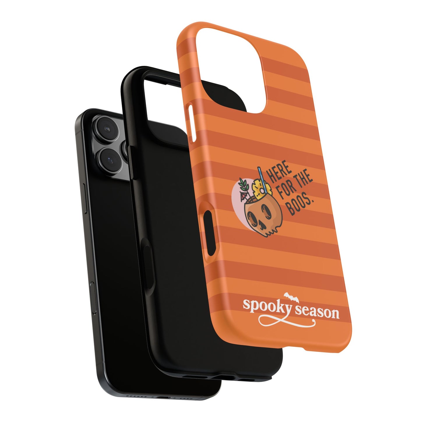 Spooky Season Phone Case, Here for the Boos, Trick or Treat Gifts, Fun Pumpkin Design