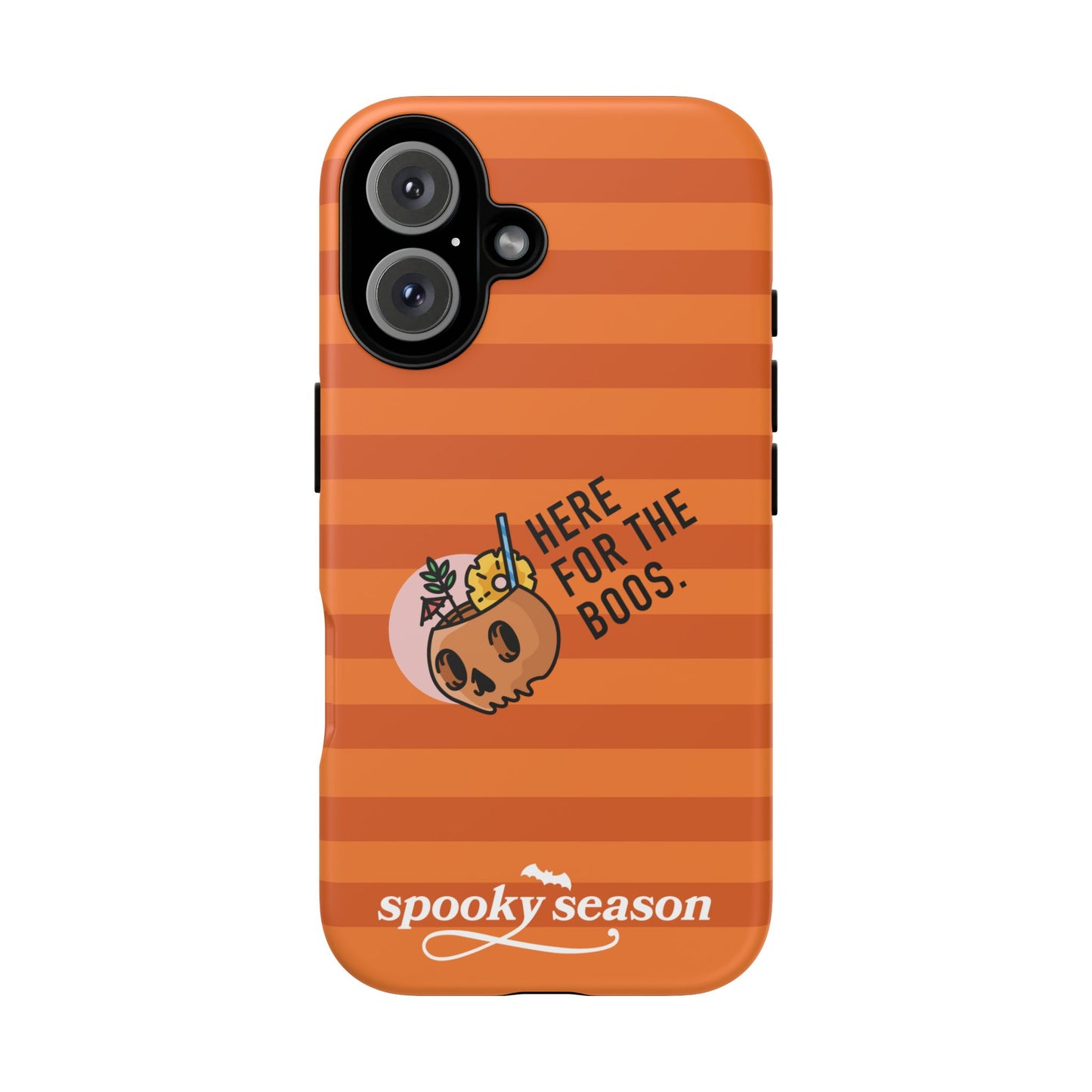 Spooky Season Phone Case, Here for the Boos, Trick or Treat Gifts, Fun Pumpkin Design