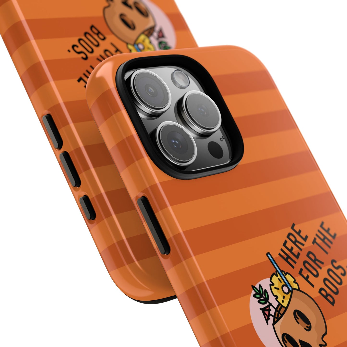 Spooky Season Phone Case, Here for the Boos, Trick or Treat Gifts, Fun Pumpkin Design