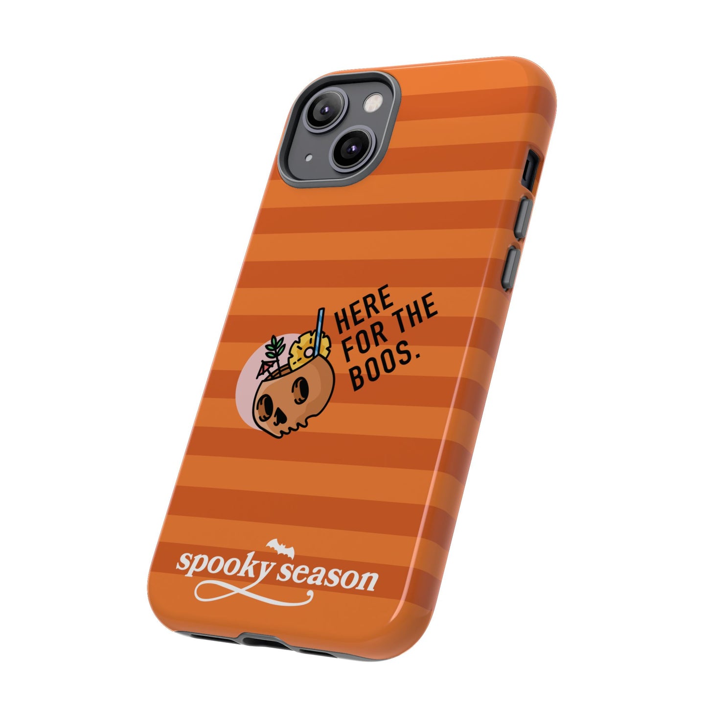 Spooky Season Phone Case, Here for the Boos, Trick or Treat Gifts, Fun Pumpkin Design