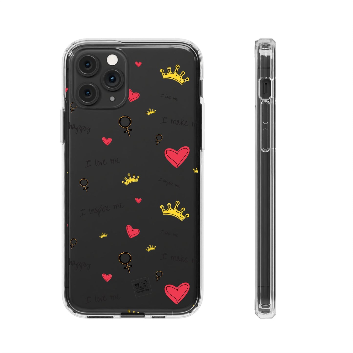 Phone Case - Cute Girly Clear Design