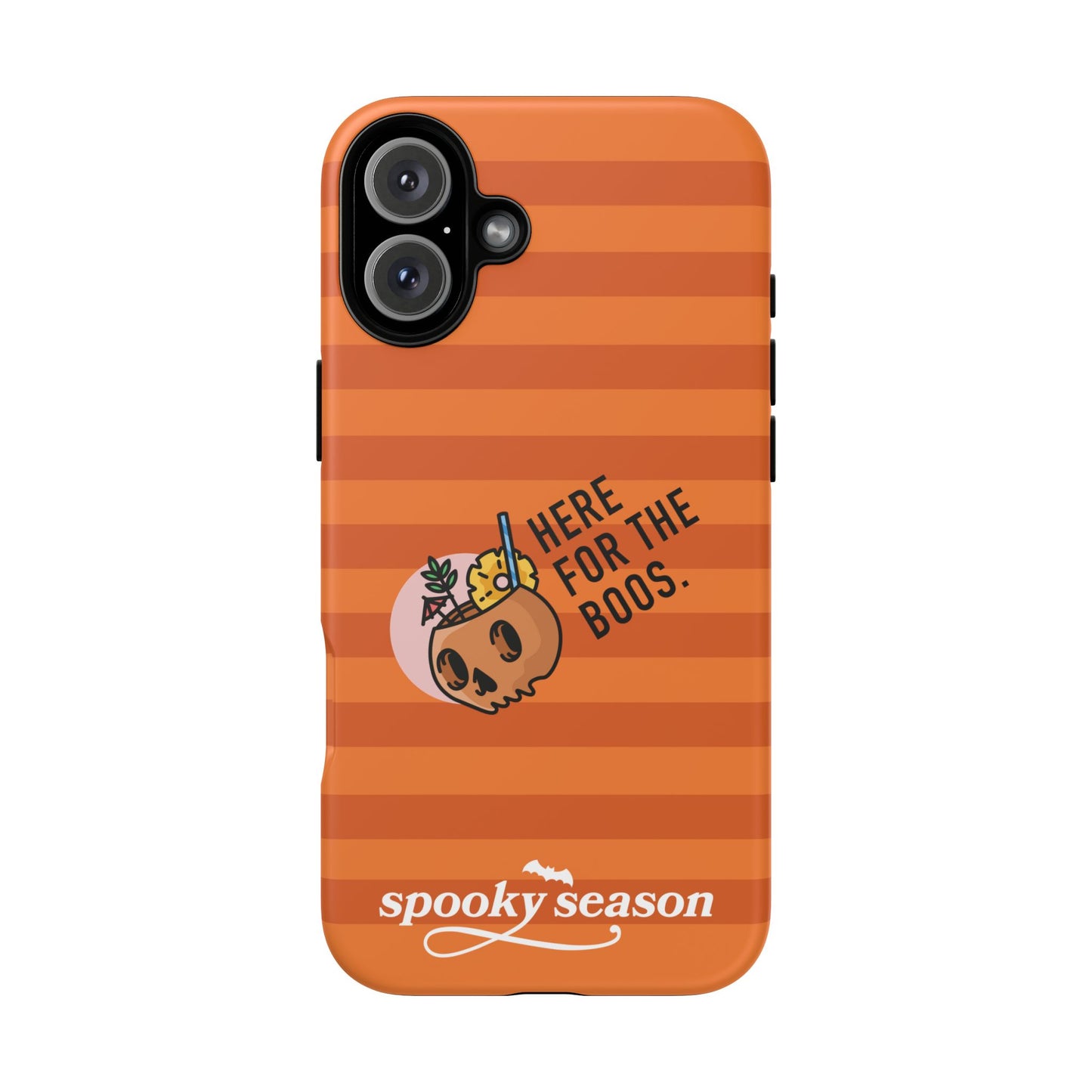 Spooky Season Phone Case, Here for the Boos, Trick or Treat Gifts, Fun Pumpkin Design
