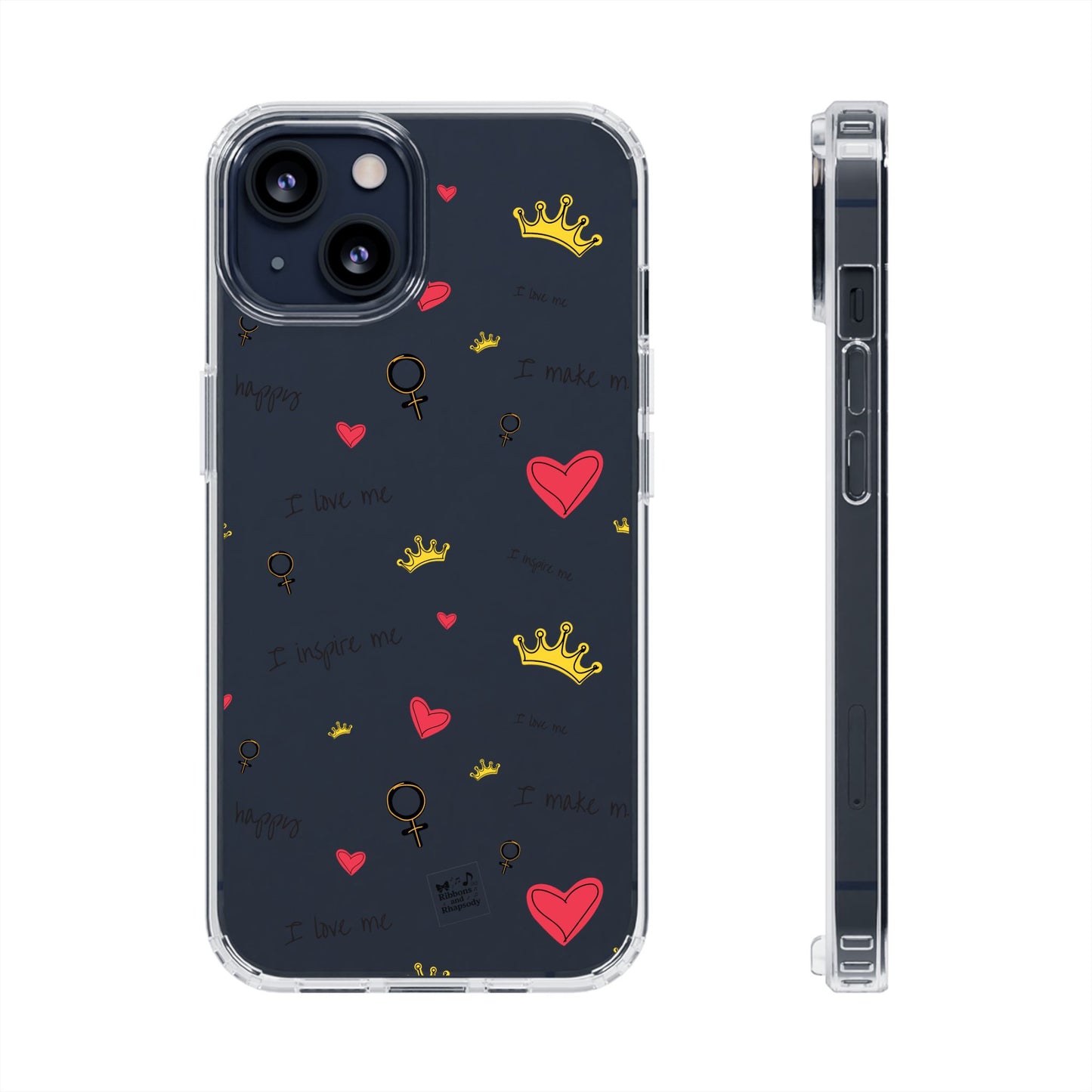 Phone Case - Cute Girly Clear Design