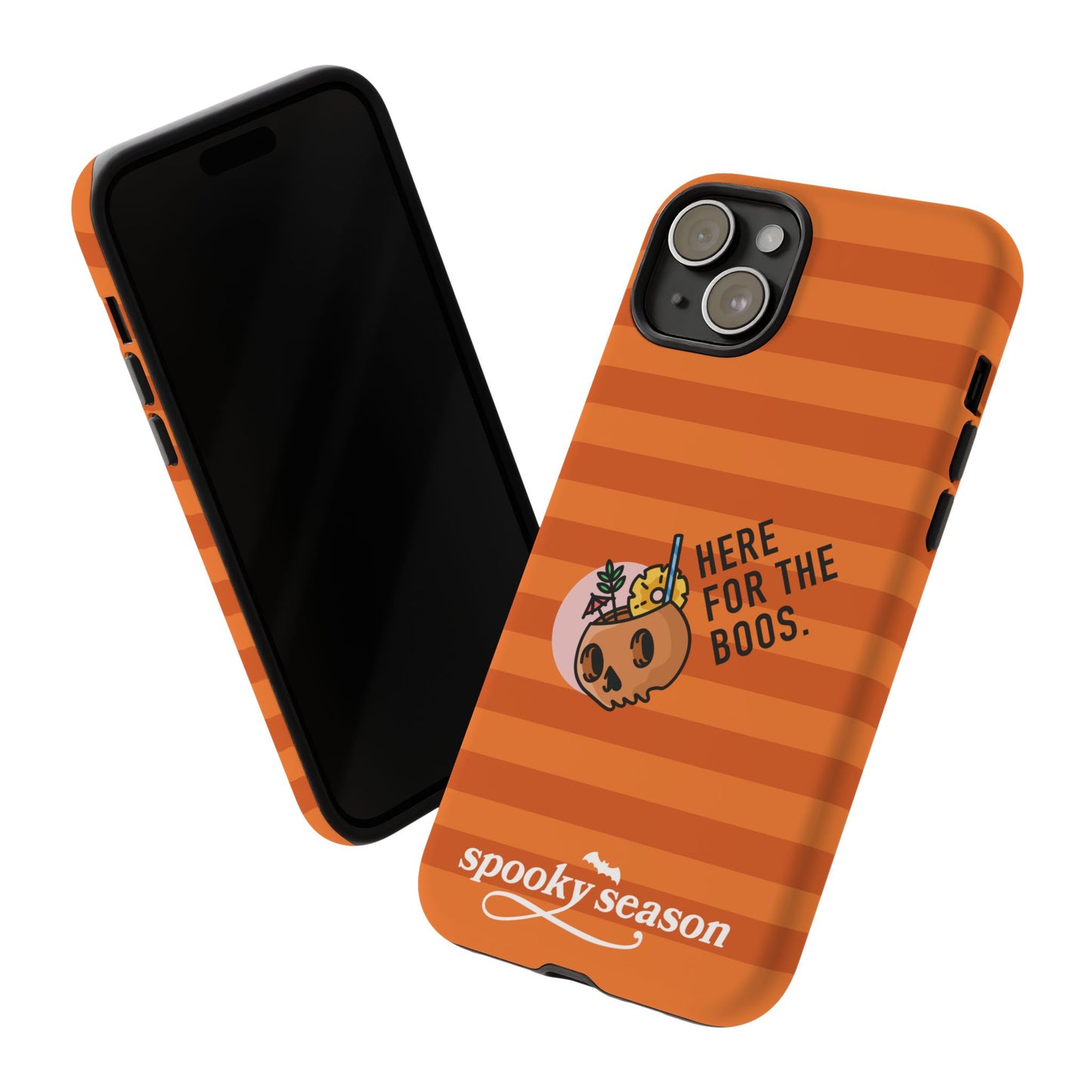 Spooky Season Phone Case, Here for the Boos, Trick or Treat Gifts, Fun Pumpkin Design