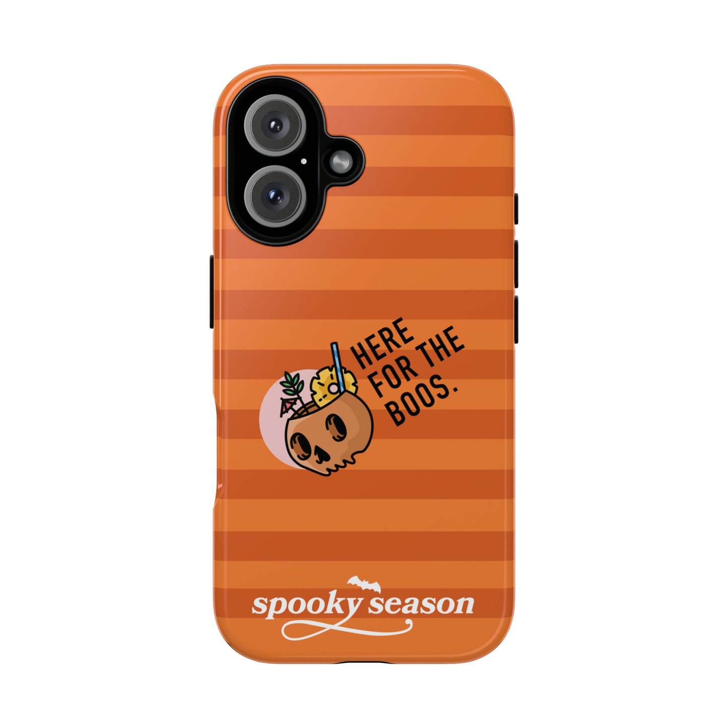 Spooky Season Phone Case, Here for the Boos, Trick or Treat Gifts, Fun Pumpkin Design