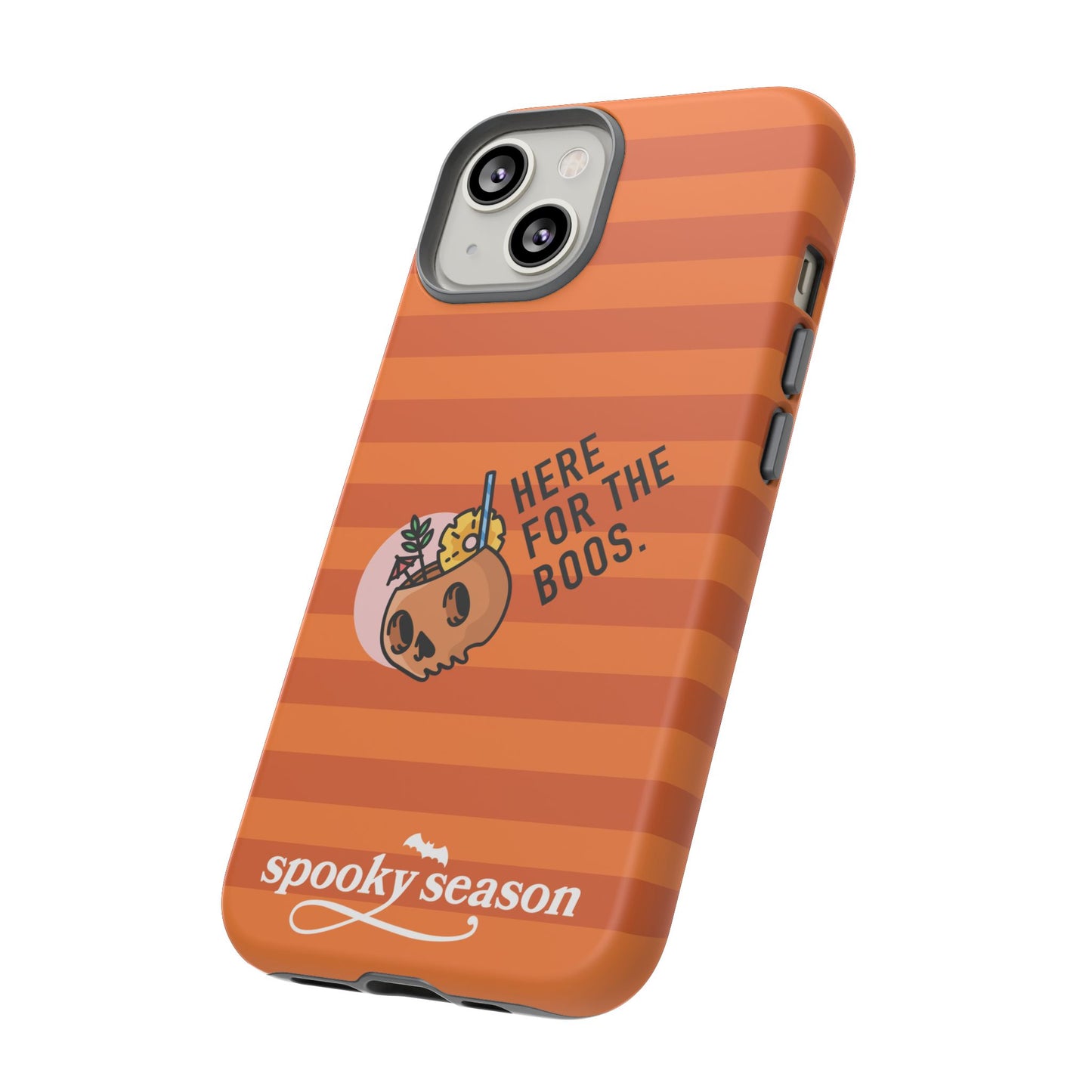 Spooky Season Phone Case, Here for the Boos, Trick or Treat Gifts, Fun Pumpkin Design