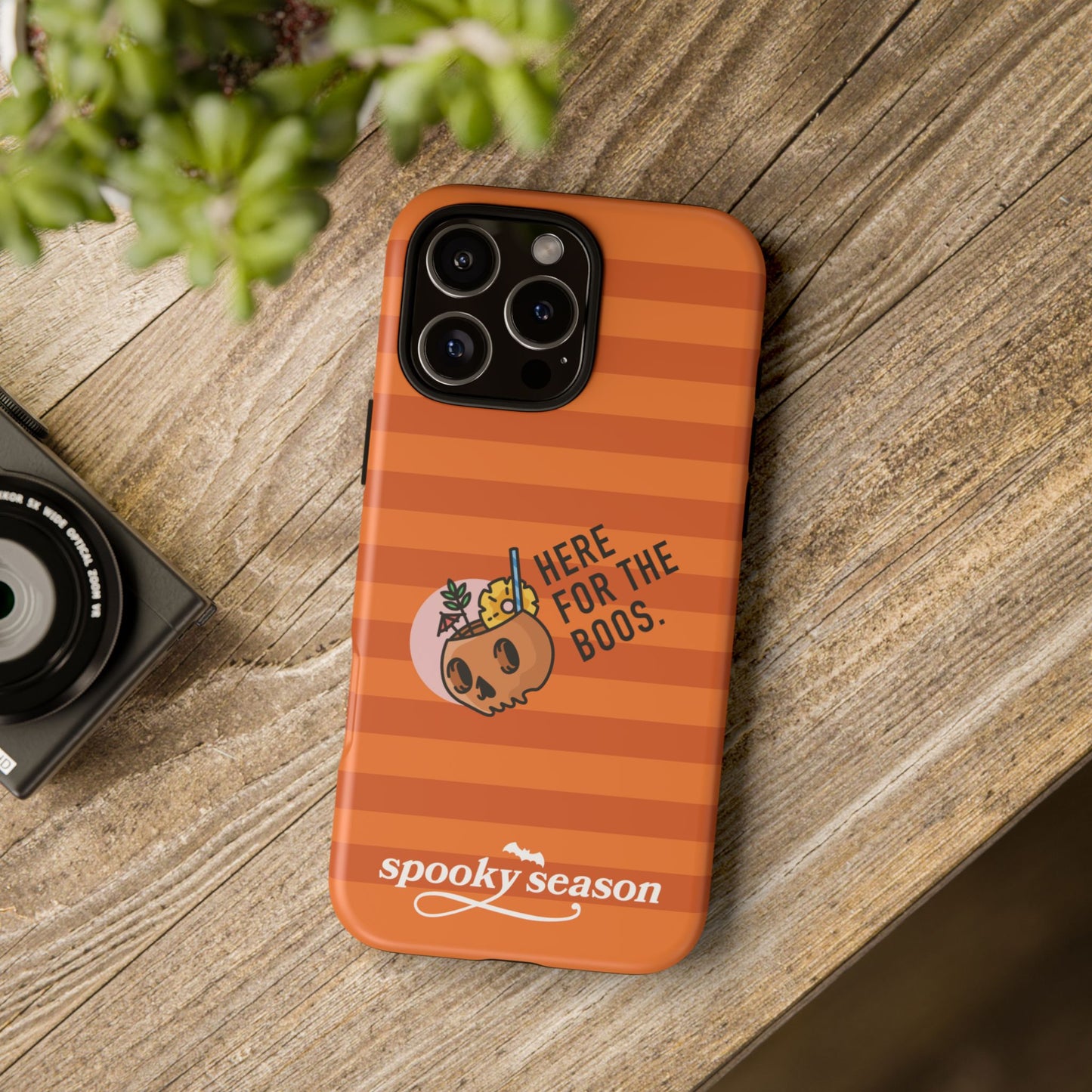 Spooky Season Phone Case, Here for the Boos, Trick or Treat Gifts, Fun Pumpkin Design
