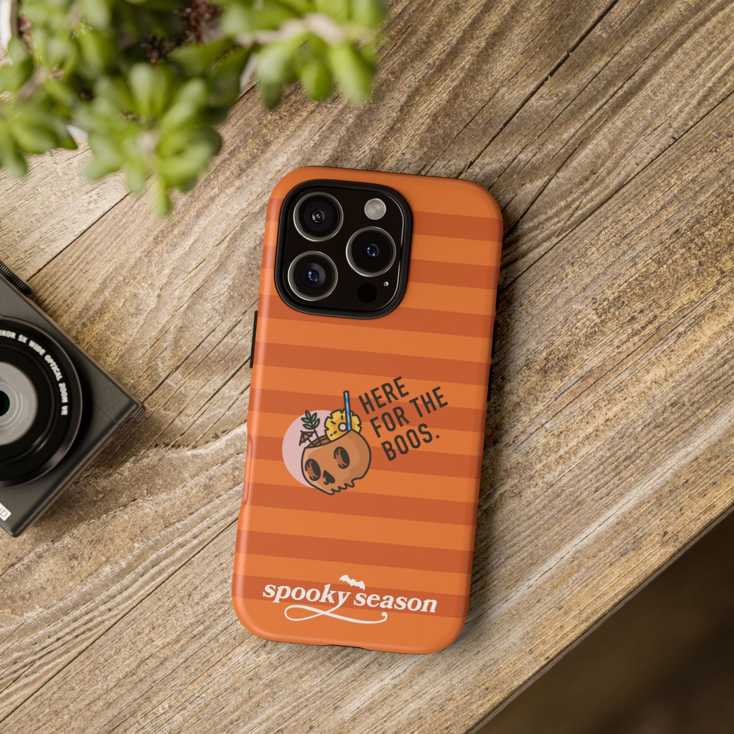 Spooky Season Phone Case, Here for the Boos, Trick or Treat Gifts, Fun Pumpkin Design