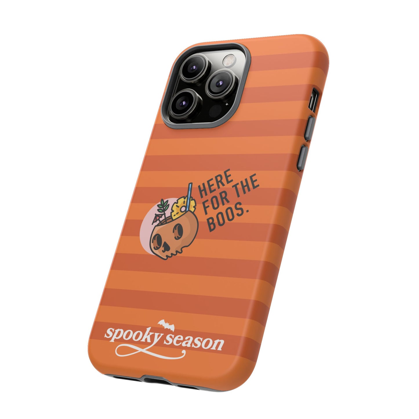 Spooky Season Phone Case, Here for the Boos, Trick or Treat Gifts, Fun Pumpkin Design