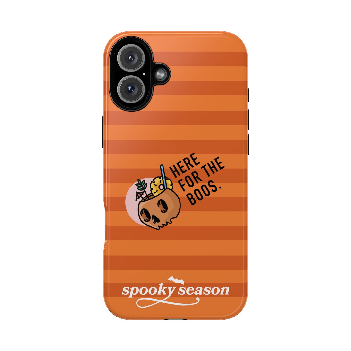 Spooky Season Phone Case, Here for the Boos, Trick or Treat Gifts, Fun Pumpkin Design
