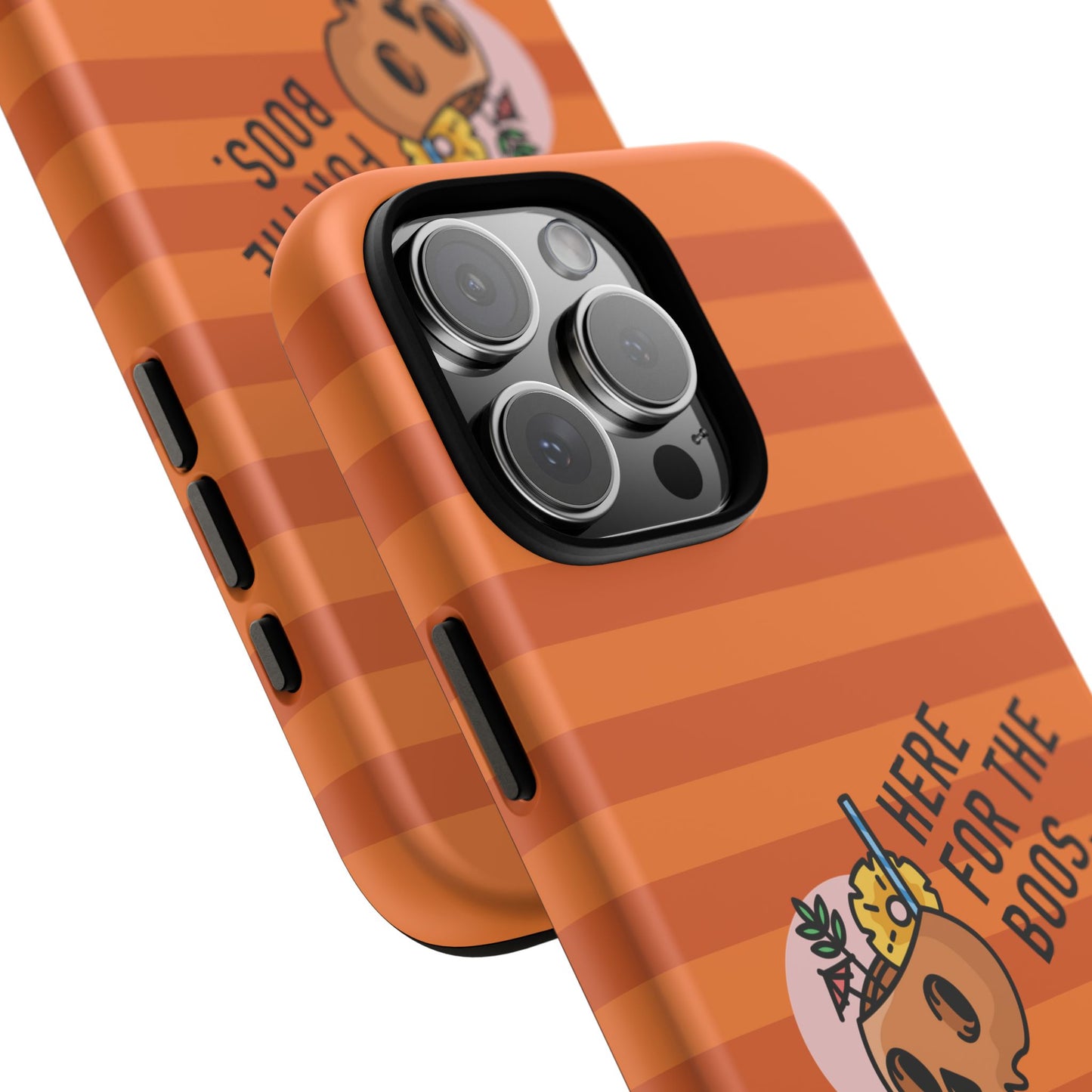 Spooky Season Phone Case, Here for the Boos, Trick or Treat Gifts, Fun Pumpkin Design