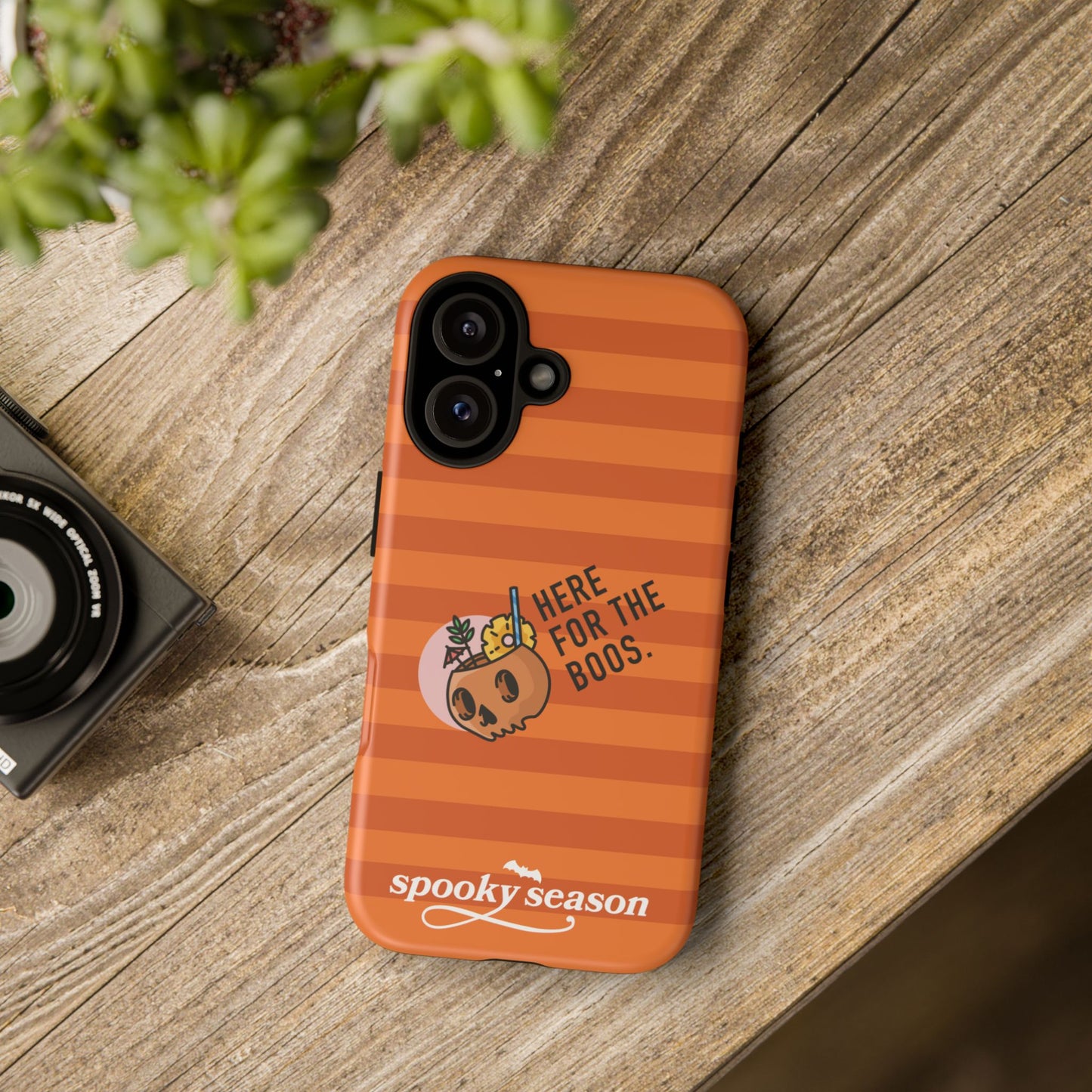 Spooky Season Phone Case, Here for the Boos, Trick or Treat Gifts, Fun Pumpkin Design