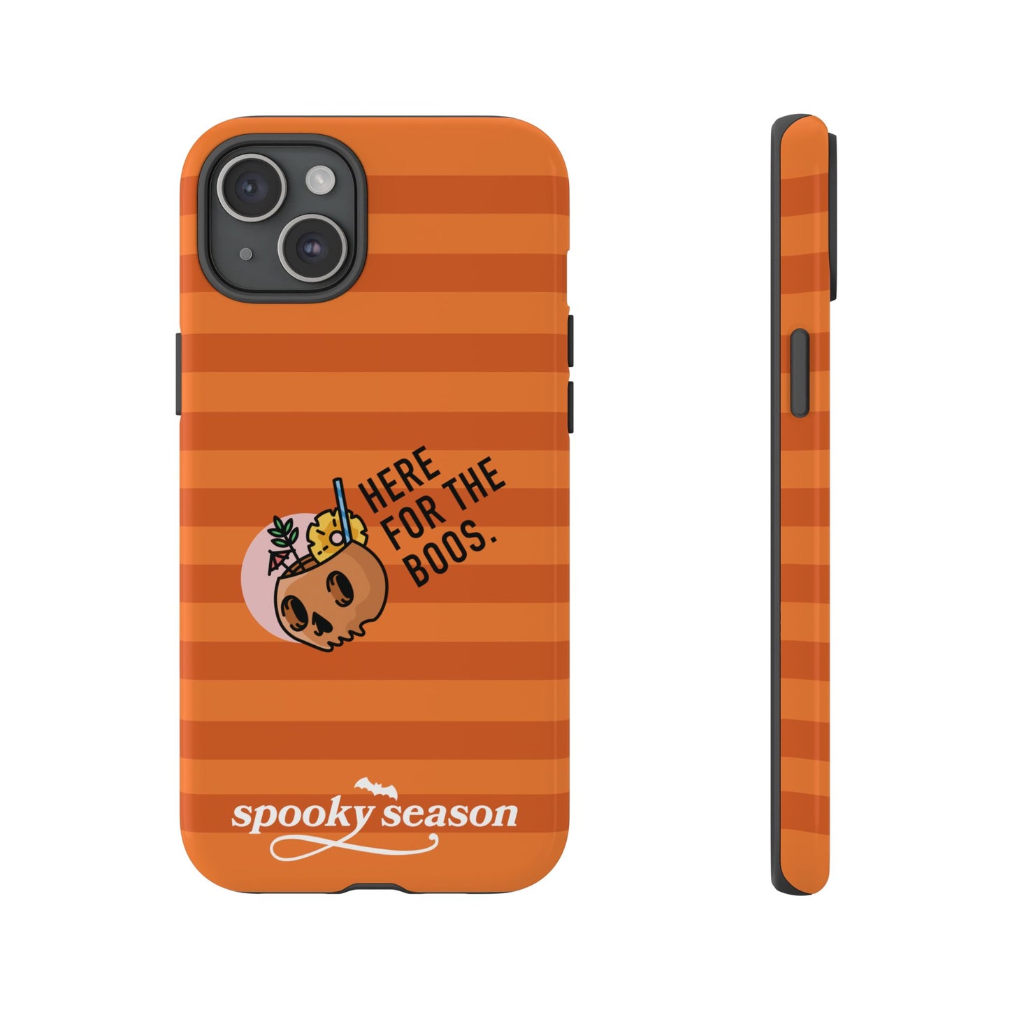 Spooky Season Phone Case, Here for the Boos, Trick or Treat Gifts, Fun Pumpkin Design